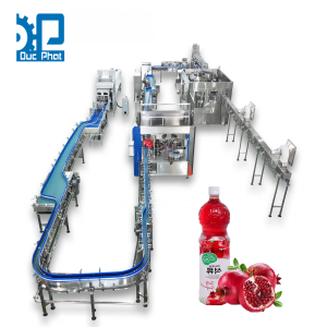 Máy chiết rót nước ép lựu đóng chai