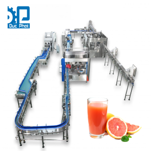 Máy chiết rót nước ép bưởi đóng chai