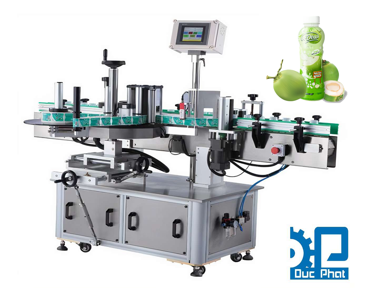 Dán nhãn nước dừa đóng chai Dán nhãn nước dừa đóng chai