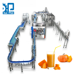Máy chiết rót nước ép bí đỏ đóng chai
