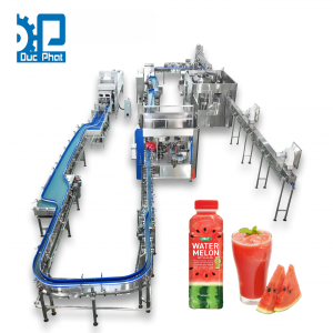 Máy chiết rót nước ép dưa hấu đóng chai