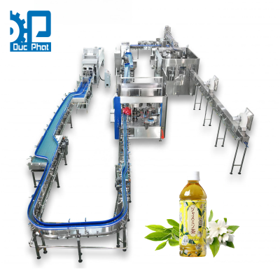 Máy chiết rót nước trà nhài đóng chai