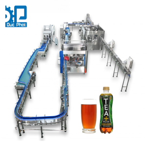 Máy chiết rót nước trà ô long đóng chai