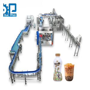 Máy chiết rót nước trà sữa đóng chai