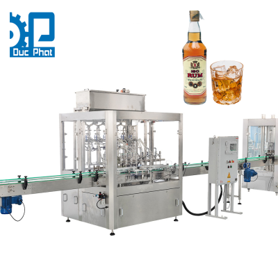 Máy chiết rót rượu rum đóng chai