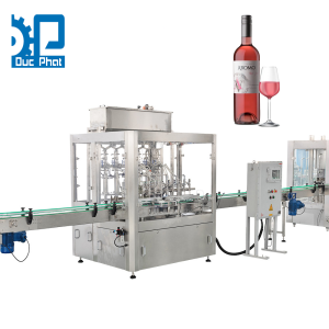Máy chiết rót rượu vang hồng đóng chai