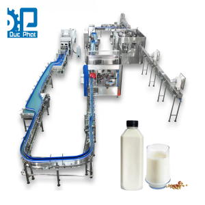 Máy chiết rót sữa đậu nành đóng chai