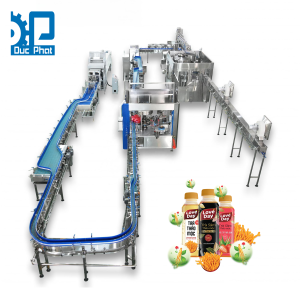 Máy chiết rót nước trà thảo mộc đóng chai