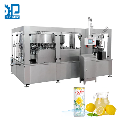 Máy chiết rót nước chanh đóng lon