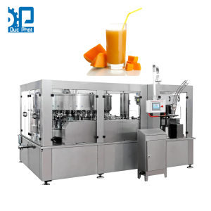 Máy chiết rót nước ép bí đỏ đóng lon