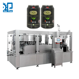 Máy chiết rót trà nhài đóng lon