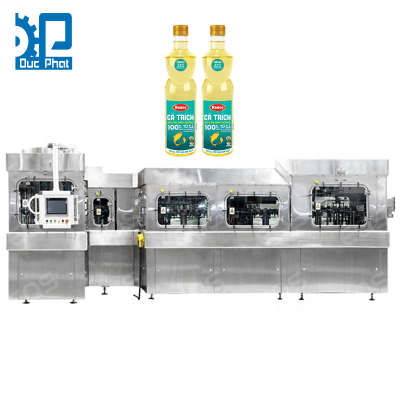 Máy chiết rót dầu cá đóng chai