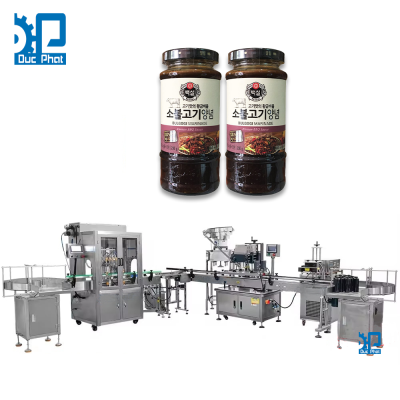 Máy chiết rót nước sốt ướp thịt đóng chai