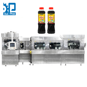Máy chiết rót nước tương đậu nành đóng chai