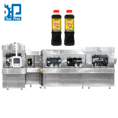 Máy chiết rót nước tương đậu nành đóng chai