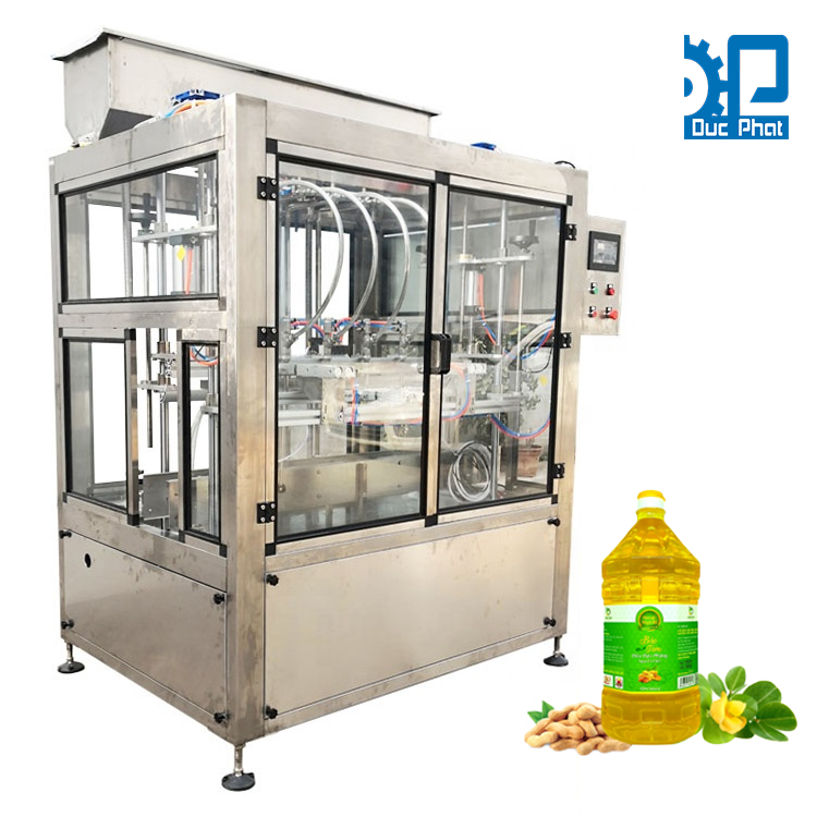 Máy chiết rót dầu lạc đóng chai Máy chiết rót dầu lạc đóng chai