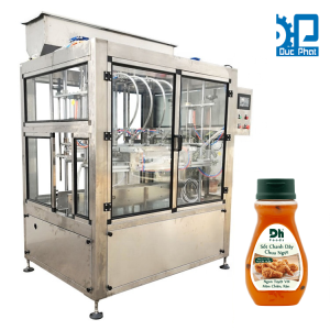 Máy chiết rót nước sốt chanh dây đóng chai