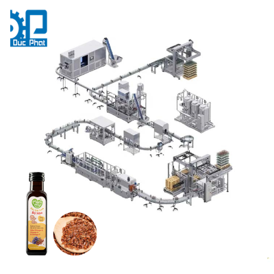 Dây chuyền chiết rót dầu hạt lanh đóng chai