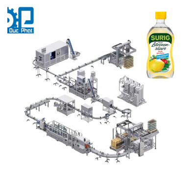 Dây chuyền chiết rót giấm chanh đóng chai