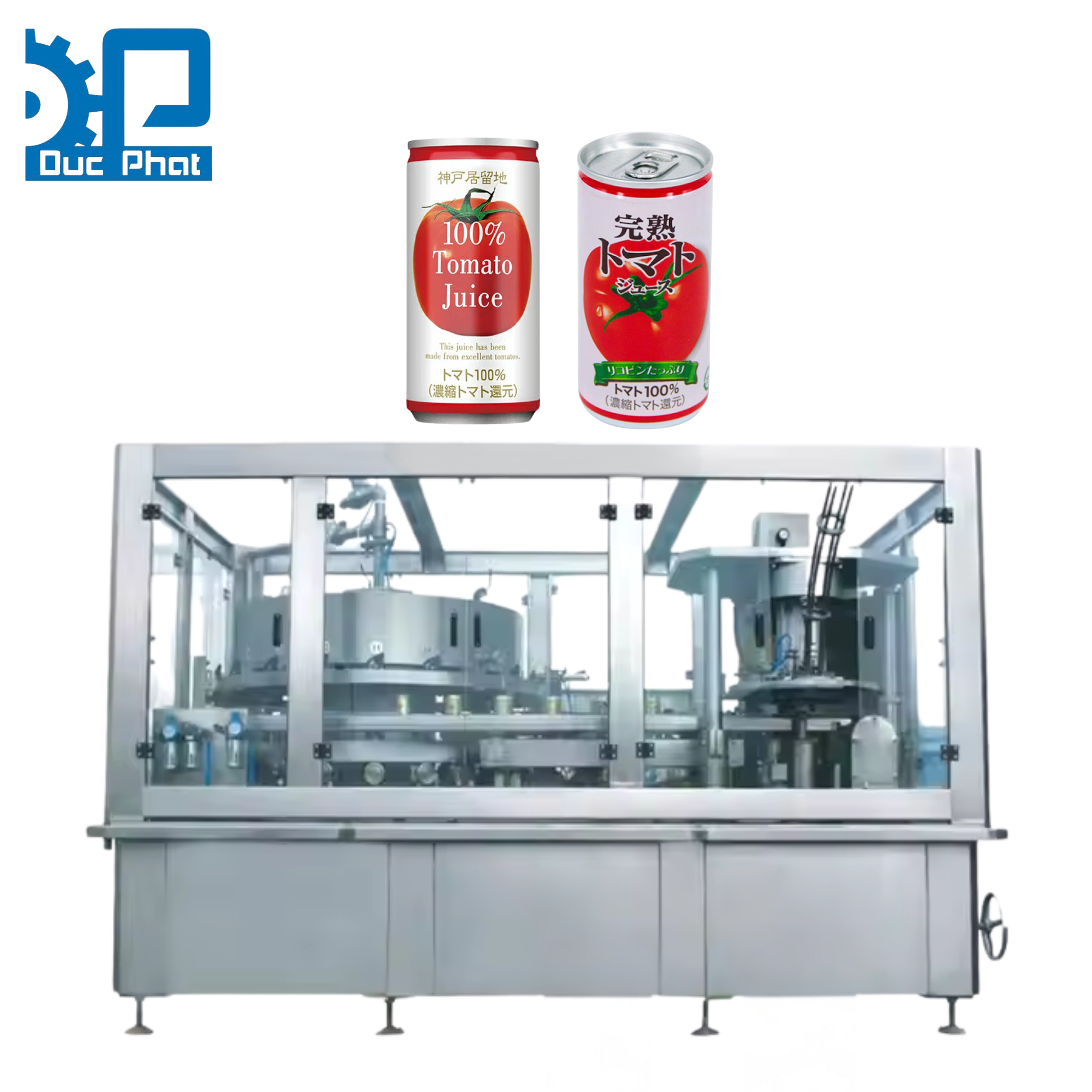 Máy chiết rót nước ép cà chua đóng lon